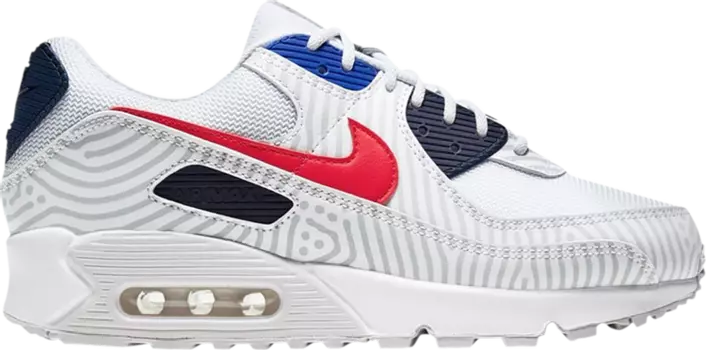 Кроссовки Nike Air Max 90 GS 'Euro Tour', белый