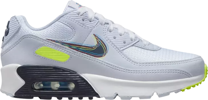 Кроссовки Nike Air Max 90 GS 'Layered Swoosh', белый