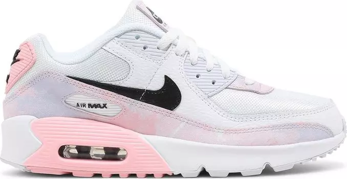 Кроссовки Nike Air Max 90 GS 'White Pink Tie-Dye', белый