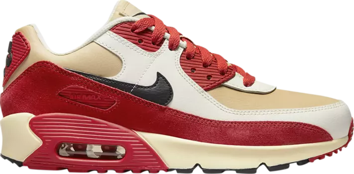Кроссовки Nike Air Max 90 Leather GS 'Sesame Red Clay', красный