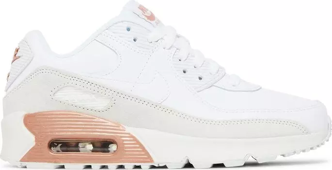 Кроссовки Nike Air Max 90 Leather GS 'White Metallic Red Bronze', белый