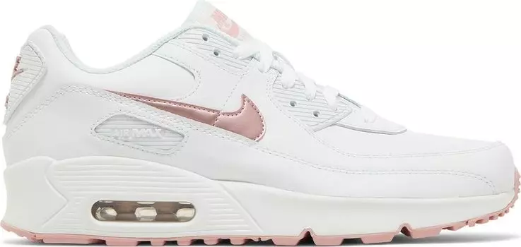 Кроссовки Nike Air Max 90 Leather GS 'White Pink Glaze', белый