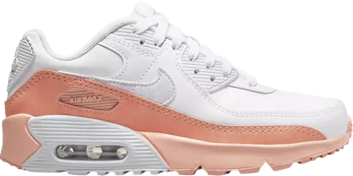 Кроссовки Nike Air Max 90 Leather SE GS 'White Light Madder Root', белый