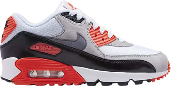Кроссовки Nike Air Max 90 Premium Mesh GS 'Infrared', белый