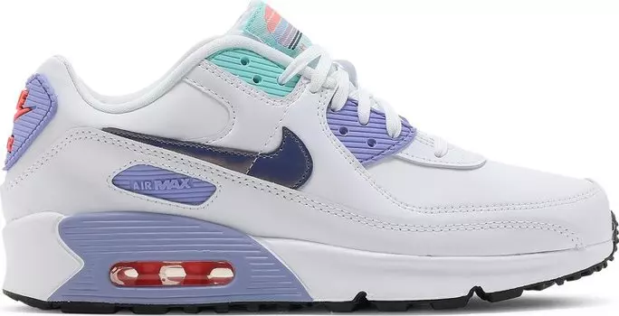 Кроссовки Nike Air Max 90 SE 2 GS 'White Dark Purple Dust', белый