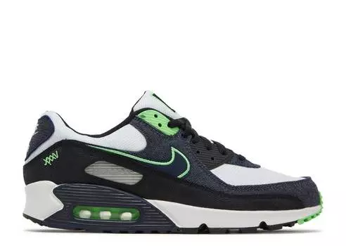 Кроссовки Nike AIR MAX 90 SE 'BLACK SCREAM GREEN', черный