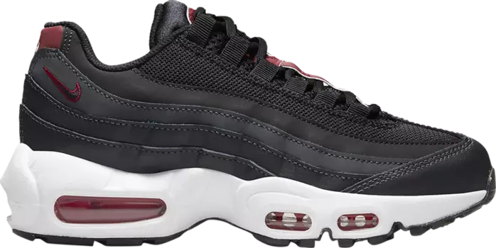 Кроссовки Nike Air Max 95 Recraft GS 'Anthracite Team Red', черный