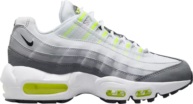 Кроссовки Nike Air Max 95 Recraft GS 'Logos Pack - White Neon', белый