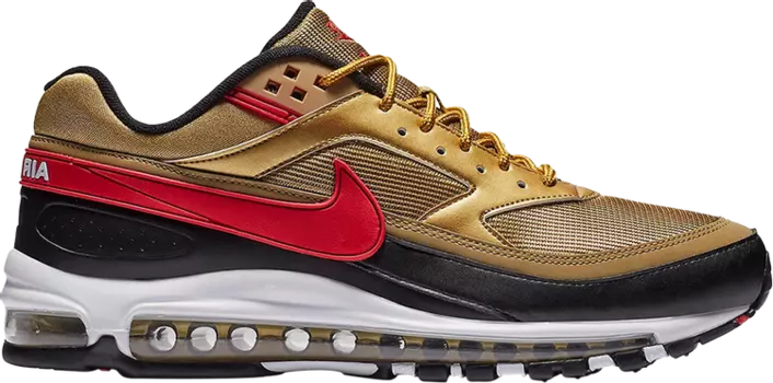 Кроссовки Nike Air Max 97/BW 'Metallic Gold Red', золотой