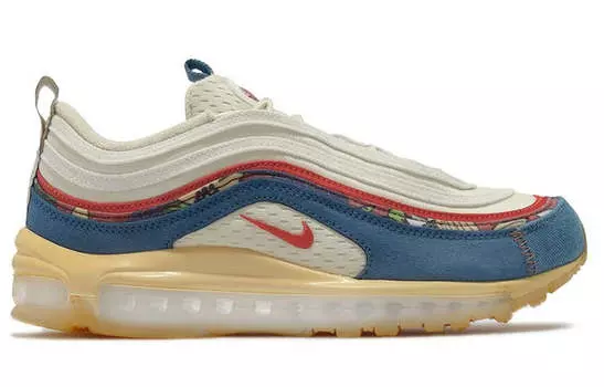 Кроссовки Nike Air Max 97 Coconut Milk Fossil Denim Red
