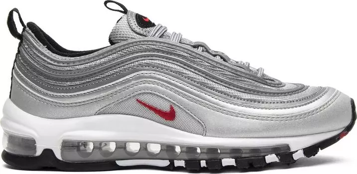 Кроссовки Nike Air Max 97 OG QS GS 'Silver Bullet', серебряный