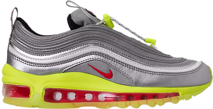 Кроссовки Nike Air Max 97 RFT GS 'Silver Volt', серебряный