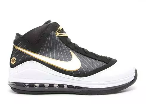 Кроссовки Nike AIR MAX LEBRON 7 'BLACK WHITE GOLD', черный