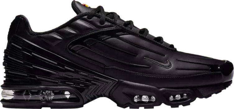 Кроссовки Nike Air Max Plus 3 Leather 'Triple Black', черный