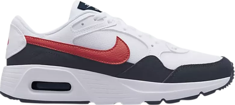 Кроссовки Nike Air Max SC GS 'Obsidian University Red', белый