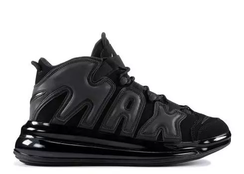 Кроссовки Nike AIR MORE UPTEMPO 720 QS 'TRIPLE BLACK', черный