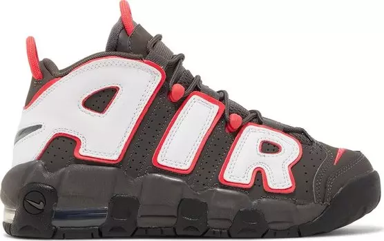 Кроссовки Nike Air More Uptempo GS 'Medium Ash Siren Red White', черный