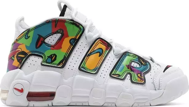 Кроссовки Nike Air More Uptempo GS 'Peace, Love, Basketball', белый