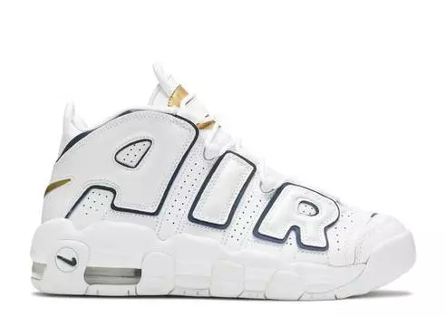 Кроссовки Nike AIR MORE UPTEMPO GS 'MIDNIGHT NAVY', белый