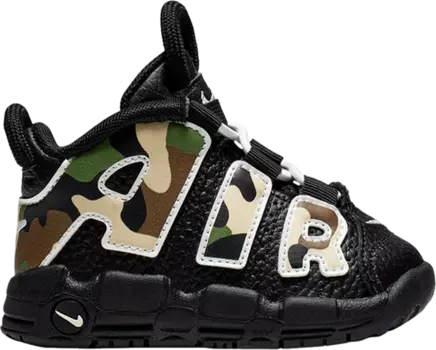 Кроссовки Nike Air More Uptempo QS TD 'Camo', черный