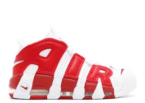 Кроссовки Nike AIR MORE UPTEMPO 'WHITE RED', белый