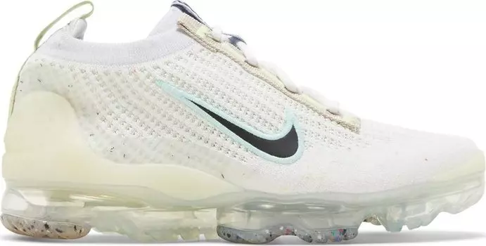 Кроссовки Nike Air VaporMax 2021 Flyknit GS 'Mismatched Swoosh - White', белый