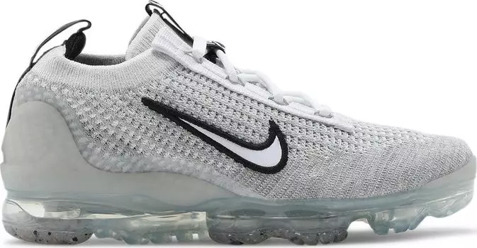 Кроссовки Nike Air VaporMax 2021 Flyknit GS 'White Metallic Silver', белый