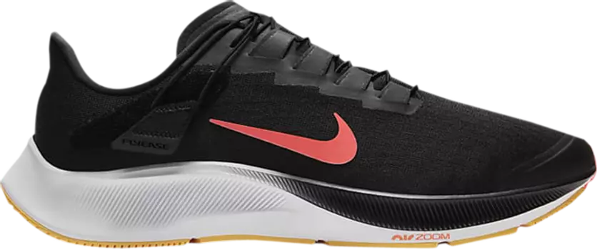 Кроссовки Nike Air Zoom Pegasus 37 FlyEase 'Black Bright Mango', черный