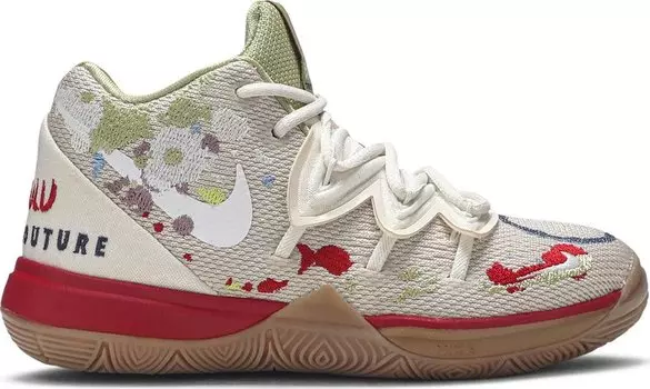 Кроссовки Nike Bandulu x Kyrie 5 PS 'Embroidered Splatters', кремовый