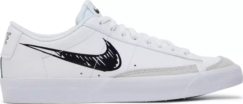 Кроссовки Nike Blazer Low '77 GS 'Sketch - White Black', белый