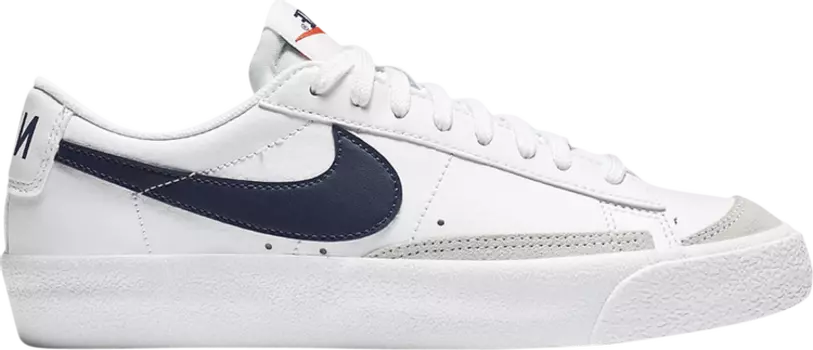 Кроссовки Nike Blazer Low '77 GS 'White Midnight Navy', белый
