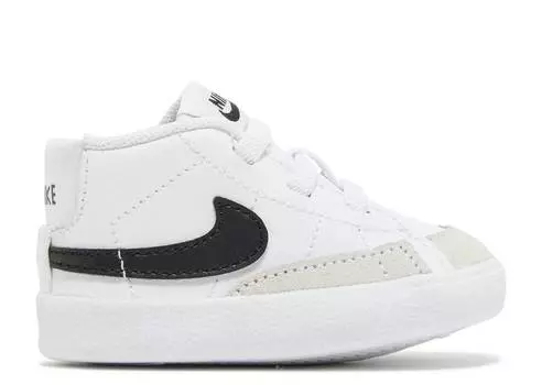 Кроссовки Nike BLAZER MID '77 CRIB BOOTIE 'WHITE BLACK', белый