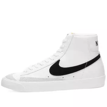 Кроссовки Nike Blazer Mid 77 W, белый/черный (Размер 35 RU)