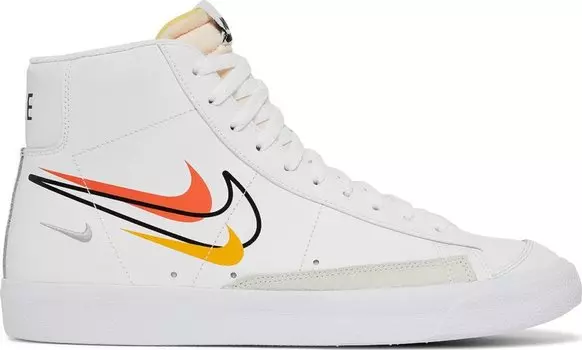 Кроссовки Nike Blazer Mid '77 'Multi Swoosh - Team Orange', белый