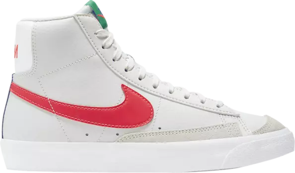 Кроссовки Nike Blazer Mid '77 GS 'Platinum Tint Bright Crimson', белый