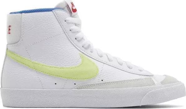 Кроссовки Nike Blazer Mid '77 GS 'White Lemon Twist Blue', белый