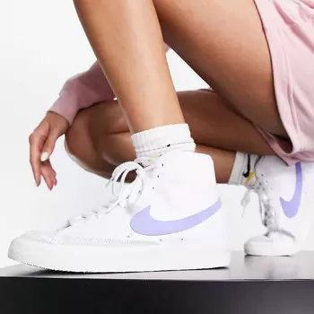 Кроссовки Nike Blazer Mid '77 Vintage, белый/сиреневый