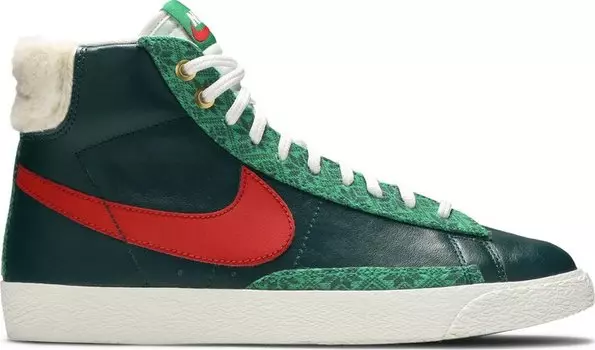 Кроссовки Nike Blazer Mid '77 Vintage GS 'Christmas Sweater', зеленый