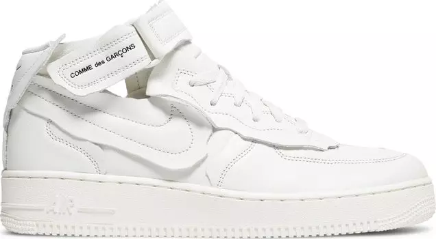 Кроссовки Nike Comme des Garons x Air Force 1 Mid 'Triple White', белый