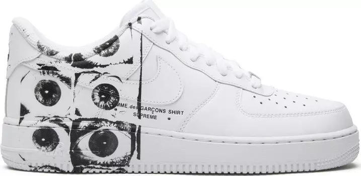 Кроссовки Nike Comme des Garons x Supreme x Air Force 1 Low 'Eyes', белый