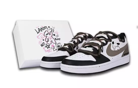 Кроссовки Nike Court Borough Kids' Skateboarding Shoes Grade School, белый