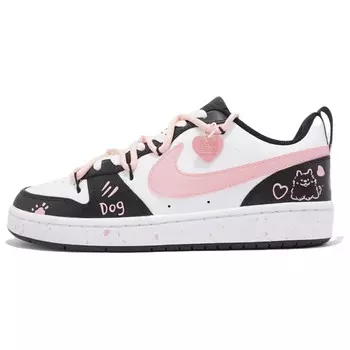 Кроссовки Nike Court Borough Kids' Skateboarding Shoes Grade School, черный/розовый