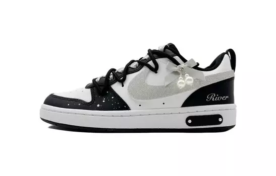 Кроссовки Nike Court Borough Kids' Skateboarding Shoes Grade School, черный/белый