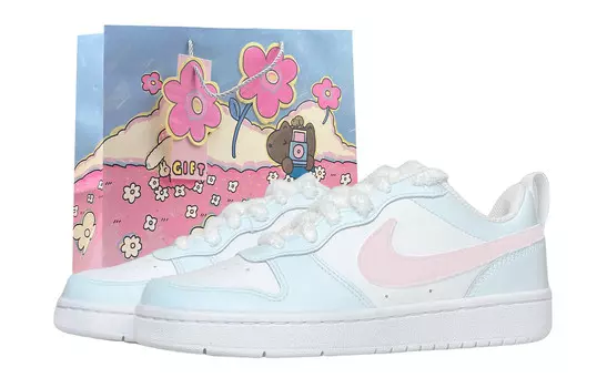 Кроссовки Nike Court Borough Kids' Skateboarding Shoes Grade School, синий