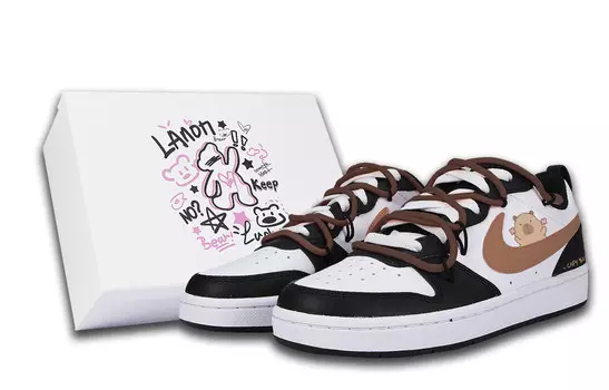 Кроссовки Nike Court Borough Kids' Skateboarding Shoes Grade School, белый