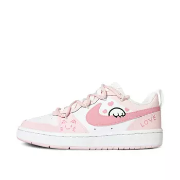 Кроссовки Nike Court Borough Kids' Skateboarding Shoes Grade School, розовый/белый