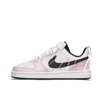 Кроссовки Nike Court Borough Kids' Skateboarding Shoes Grade School, розовый/белый