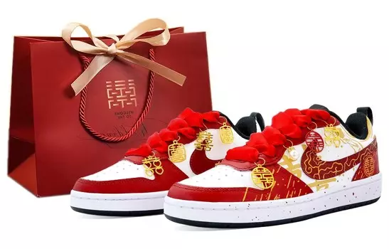 Кроссовки Nike Court Borough Kids' Skateboarding Shoes Grade School, красный