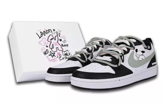 Кроссовки Nike Court Borough Kids' Skateboarding Shoes Grade School, белый