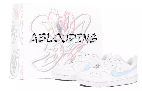 Кроссовки Nike Court Borough Kids' Skateboarding Shoes Grade School, светло-голубой